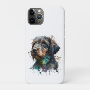 Wirehaired Dachshund Puppy Watercolor Art Case-Mate iPhone Case
