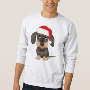 Wirehaired Dachshund Santa Teckel Christmas Dog Sweatshirt