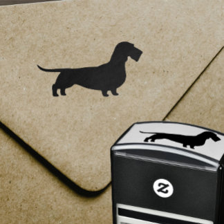 Wirehaired Dachshund Silhouette | Wiener Dog Self-inking Stamp