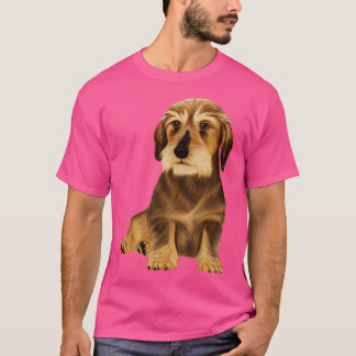 Wirehaired Dachshund sitting dog T-Shirt