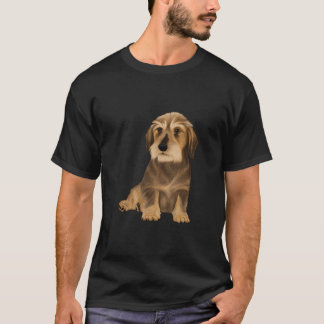 Wirehaired Dachshund Sitting Dog T-Shirt