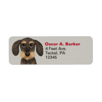 Wirehaired Dachshund Teckel Return Address Labels