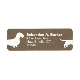 Wirehaired Dachshund Wiener Dog Return Address