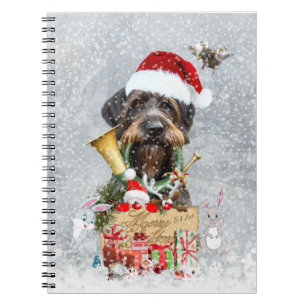 Wirehaired Pointer, Dog Christmas Notebook