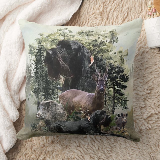 Wirehaired Pointer ,  Outdoors Hunting Cushion (Blanket)