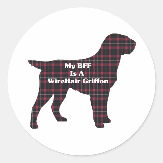 Wirehaired Pointing Griffon BFF Sticker (Front)