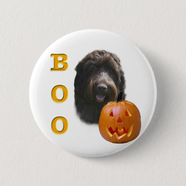 Wirehaired Pointing Griffon Boo 6 Cm Round Badge (Front)