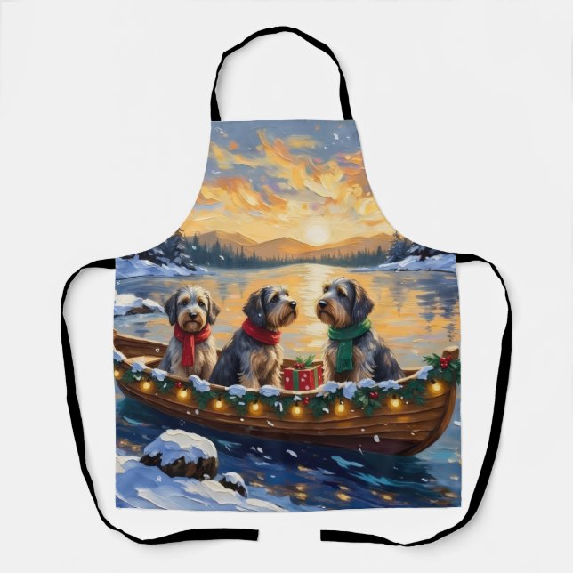 Wirehaired Pointing Griffon Christmas Boat Holiday Apron (Front)