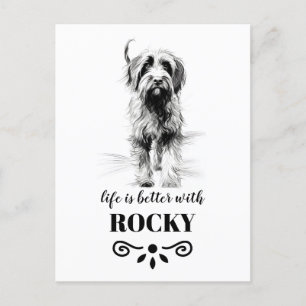 Wirehaired Pointing Griffon Custom dog Name Postcard
