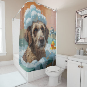Wirehaired Pointing Griffon Cute Funny Shower Curtain