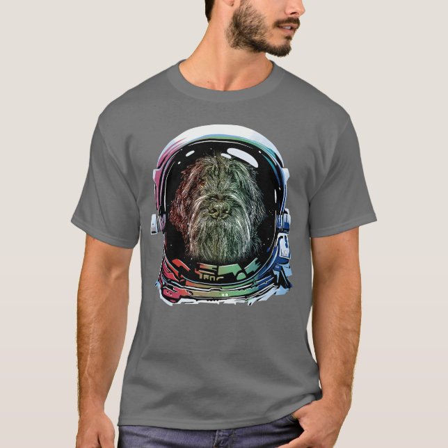 Wirehaired Pointing Griffon Dog Astro T-Shirt (Front)
