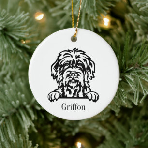 Wirehaired Pointing Griffon dog Ceramic Tree Decoration