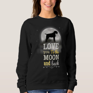 Wirehaired Pointing Griffon Dog Love To The Moon Sweatshirt