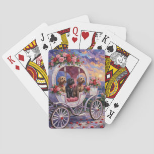 Wirehaired Pointing Griffon Dog Valentine's Day Playing Cards