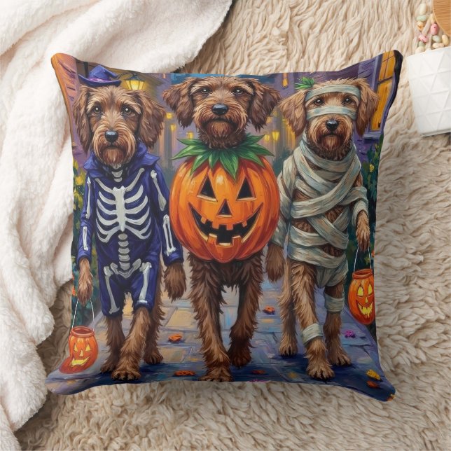 Wirehaired Pointing Griffon Halloween Costumes Cushion (Blanket)
