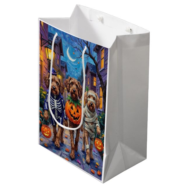 Wirehaired Pointing Griffon Halloween Costumes Medium Gift Bag (Front Angled)