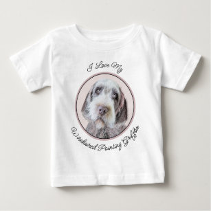 Wirehaired Pointing Griffon Painting - Dog Art Baby T-Shirt