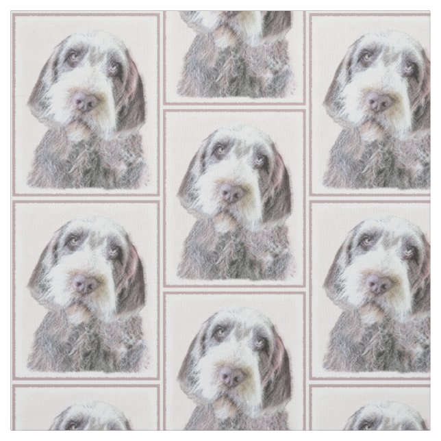Wirehaired Pointing Griffon Painting - Dog Art Fabric (Swatch)