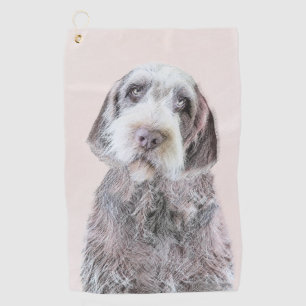 Wirehaired Pointing Griffon Painting - Dog Art Golf Towel