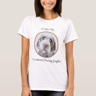 Wirehaired Pointing Griffon Painting - Dog Art T-Shirt