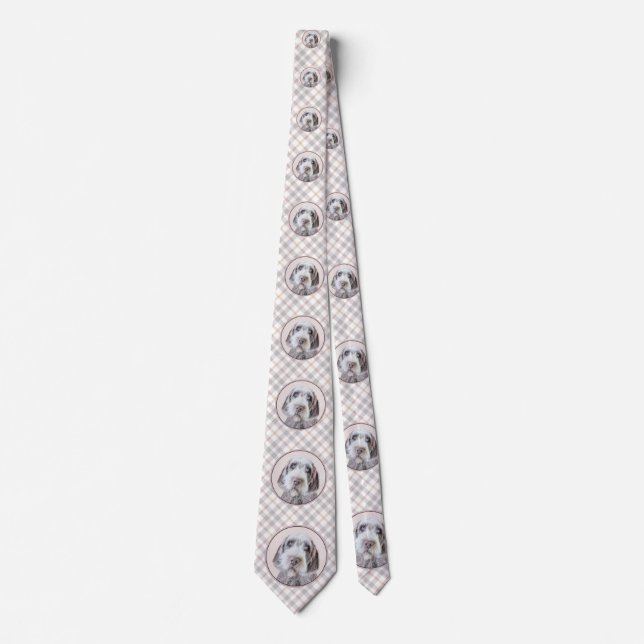 Wirehaired Pointing Griffon Painting - Dog Art Tie (Front)