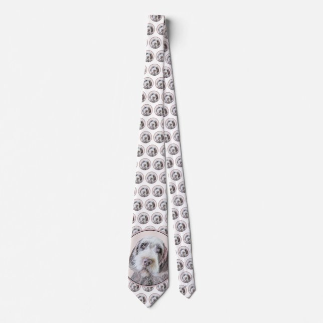 Wirehaired Pointing Griffon Painting - Dog Art Tie (Front)