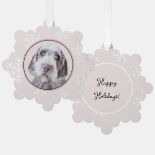 Wirehaired Pointing Griffon Painting - Dog Art Tree Decoration Card