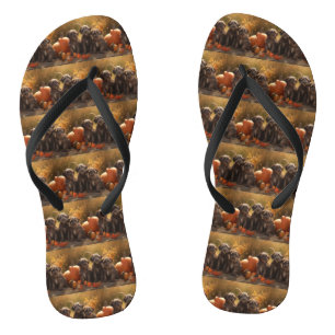 Wirehaired Pointing Griffon Puppy Autumn Jandals