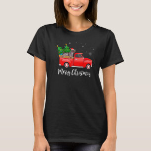 Wirehaired Pointing Griffon Red Truck Christmas Tr T-Shirt