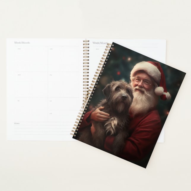 Wirehaired Pointing Griffon Santa Claus Christmas Planner (Display)