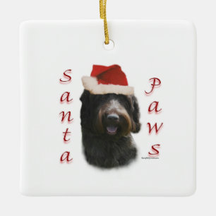 Wirehaired Pointing Griffon Santa Paws Ceramic Ornament