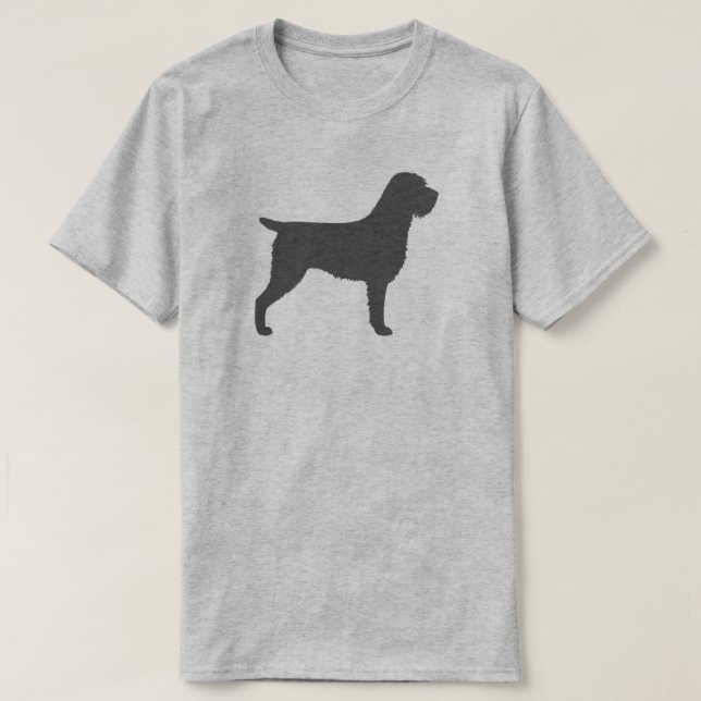 Wirehaired Pointing Griffon Silhouette T-Shirt (Design Front)