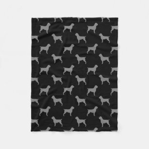 Wirehaired Pointing Griffon Silhouettes Pattern Fleece Blanket