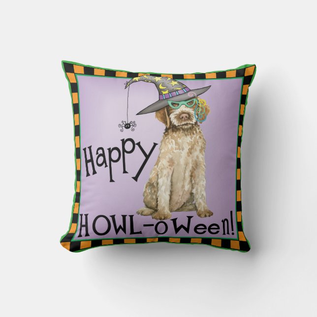 Wirehaired Pointing Griffon Witch Cushion (Front)