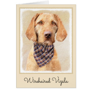 Wirehaired Vizsla Painting - Cute Original Dog Art