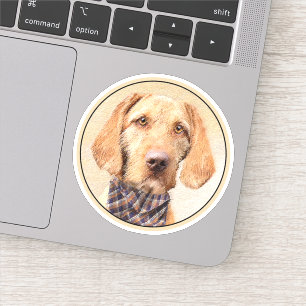 Wirehaired Vizsla Painting - Cute Original Dog Art