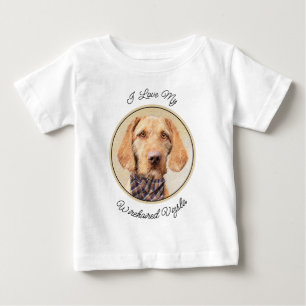 Wirehaired Vizsla Painting - Cute Original Dog Art Baby T-Shirt