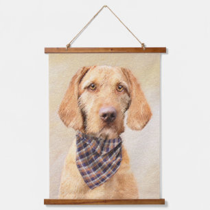 Wirehaired Vizsla Painting - Cute Original Dog Art Hanging Tapestry