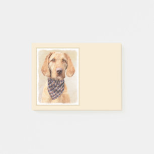 Wirehaired Vizsla Painting - Cute Original Dog Art Post-it Notes