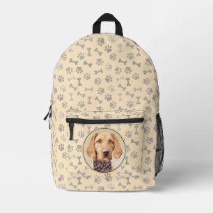 Wirehaired Vizsla Painting - Cute Original Dog Art Printed Backpack