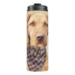 Wirehaired Vizsla Painting - Cute Original Dog Art Thermal Tumbler