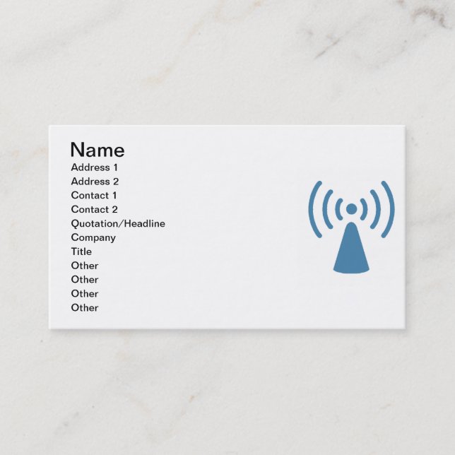Wireless Business Card (Front)