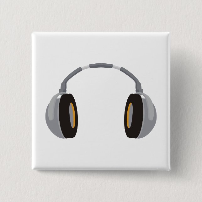 Wireless Headphone 15 Cm Square Badge (Front)