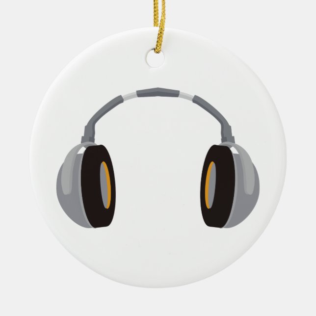 Wireless Headphone Ceramic Tree Decoration (Front)