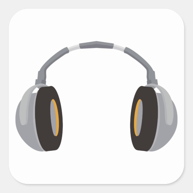 Wireless Headphone Square Sticker (Front)