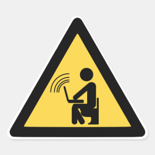 Wireless wifi hotspot! triangle sticker