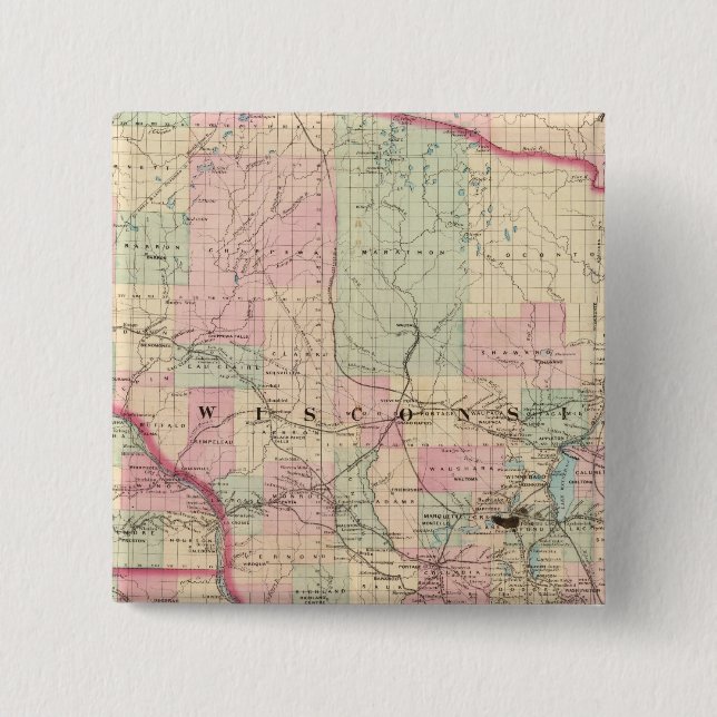 Wisconsin 3 15 cm square badge (Front)