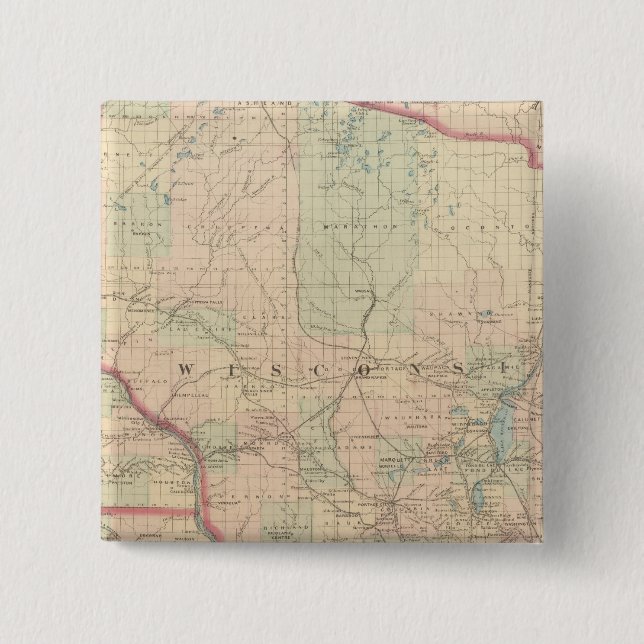 Wisconsin 4 15 cm square badge (Front)