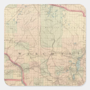 Wisconsin 4 square sticker