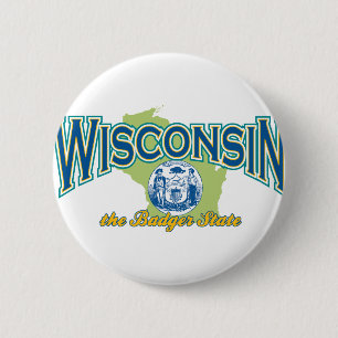 Wisconsin 6 Cm Round Badge